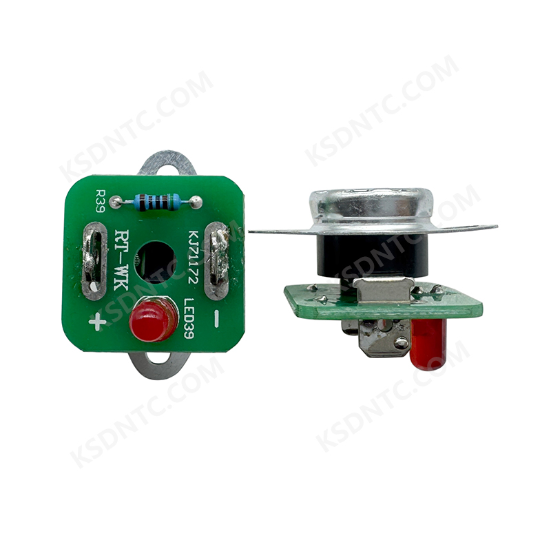 KSD301 bent foot fixed ring electric wood strip light board